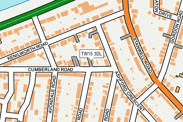 TW15 3DL map - OS OpenMap – Local (Ordnance Survey)