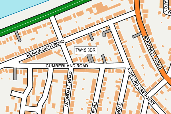TW15 3DR map - OS OpenMap – Local (Ordnance Survey)
