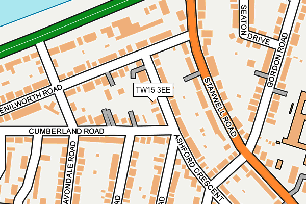 TW15 3EE map - OS OpenMap – Local (Ordnance Survey)