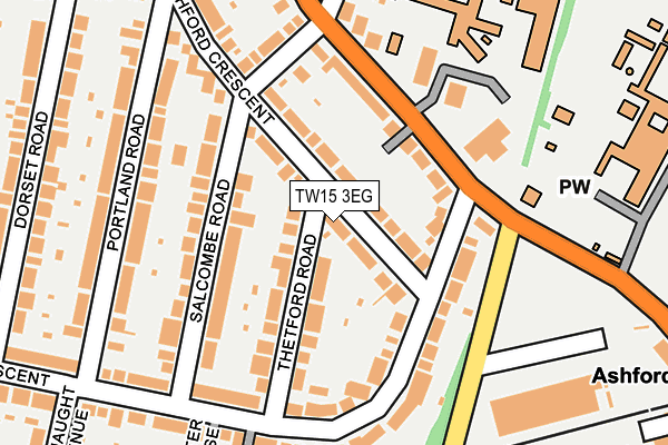 TW15 3EG map - OS OpenMap – Local (Ordnance Survey)