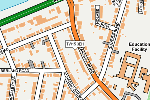 TW15 3EH map - OS OpenMap – Local (Ordnance Survey)