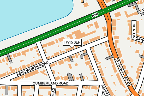 TW15 3EP map - OS OpenMap – Local (Ordnance Survey)