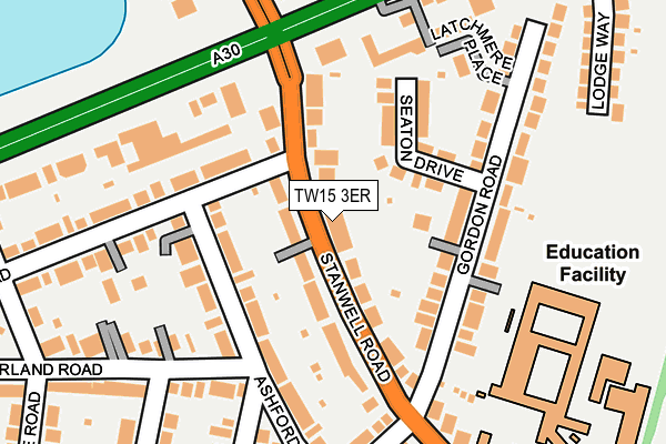 TW15 3ER map - OS OpenMap – Local (Ordnance Survey)