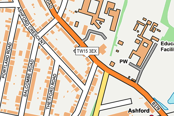 TW15 3EX map - OS OpenMap – Local (Ordnance Survey)