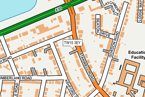 TW15 3EY map - OS OpenMap – Local (Ordnance Survey)