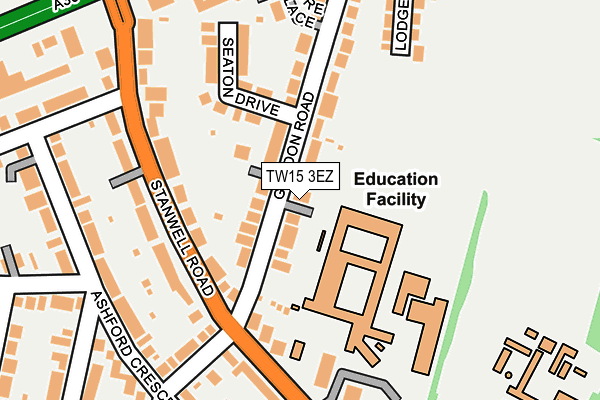 TW15 3EZ map - OS OpenMap – Local (Ordnance Survey)