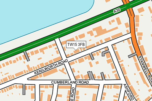 TW15 3FB map - OS OpenMap – Local (Ordnance Survey)