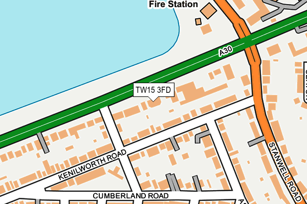 TW15 3FD map - OS OpenMap – Local (Ordnance Survey)