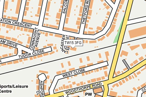 TW15 3FG map - OS OpenMap – Local (Ordnance Survey)