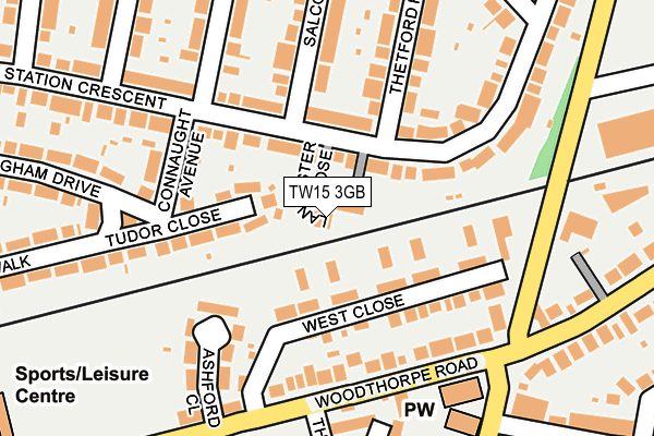 TW15 3GB map - OS OpenMap – Local (Ordnance Survey)