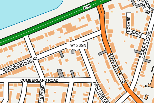 TW15 3GN map - OS OpenMap – Local (Ordnance Survey)
