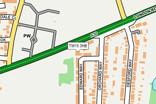 TW15 3HB map - OS OpenMap – Local (Ordnance Survey)