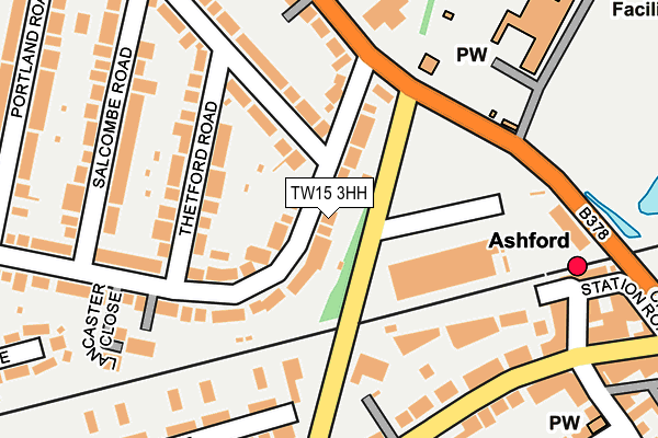 TW15 3HH map - OS OpenMap – Local (Ordnance Survey)