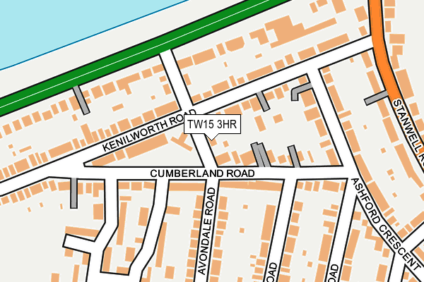 TW15 3HR map - OS OpenMap – Local (Ordnance Survey)