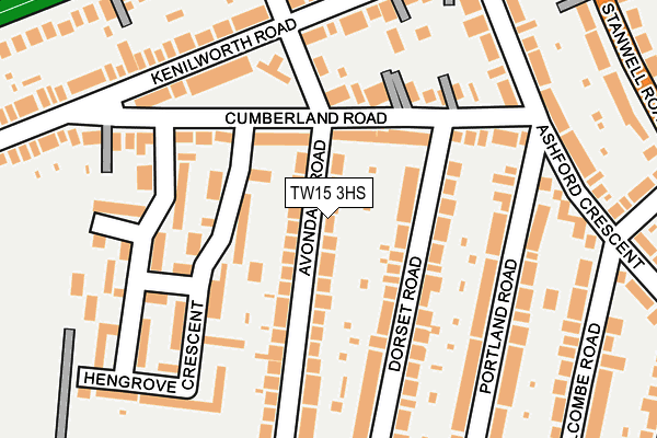 TW15 3HS map - OS OpenMap – Local (Ordnance Survey)