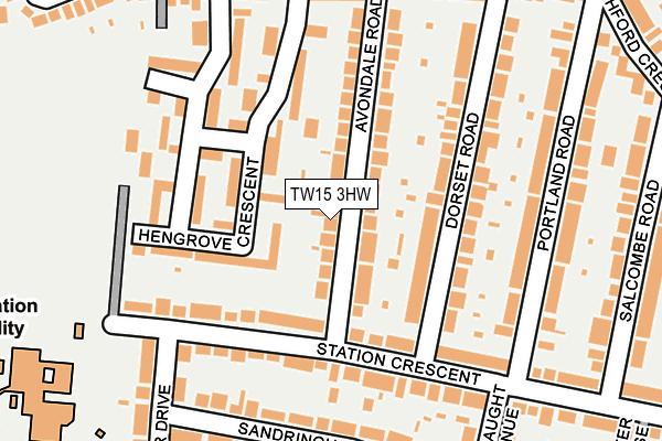 TW15 3HW map - OS OpenMap – Local (Ordnance Survey)