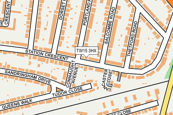 TW15 3HX map - OS OpenMap – Local (Ordnance Survey)