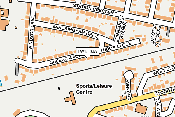 TW15 3JA map - OS OpenMap – Local (Ordnance Survey)