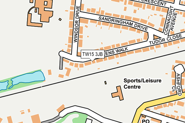 TW15 3JB map - OS OpenMap – Local (Ordnance Survey)