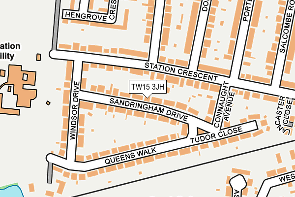TW15 3JH map - OS OpenMap – Local (Ordnance Survey)