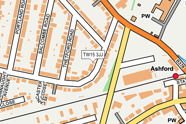TW15 3JJ map - OS OpenMap – Local (Ordnance Survey)