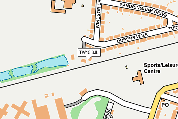 TW15 3JL map - OS OpenMap – Local (Ordnance Survey)