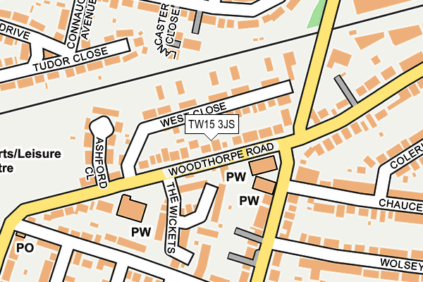 TW15 3JS map - OS OpenMap – Local (Ordnance Survey)