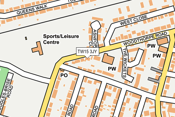 TW15 3JY map - OS OpenMap – Local (Ordnance Survey)