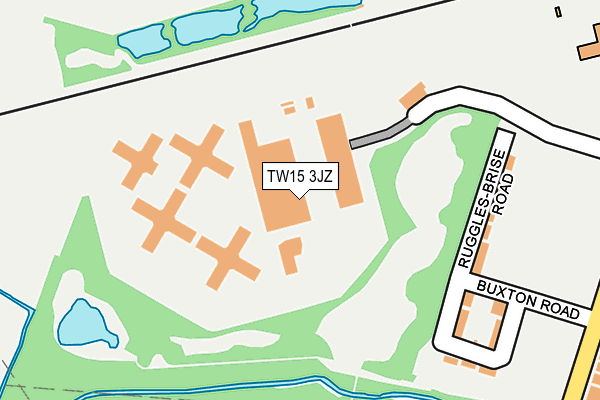 TW15 3JZ map - OS OpenMap – Local (Ordnance Survey)