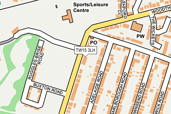 TW15 3LH map - OS OpenMap – Local (Ordnance Survey)