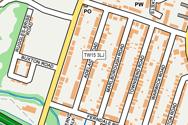 TW15 3LJ map - OS OpenMap – Local (Ordnance Survey)