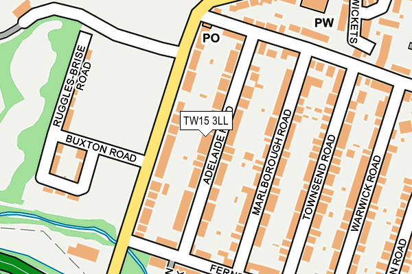 TW15 3LL map - OS OpenMap – Local (Ordnance Survey)