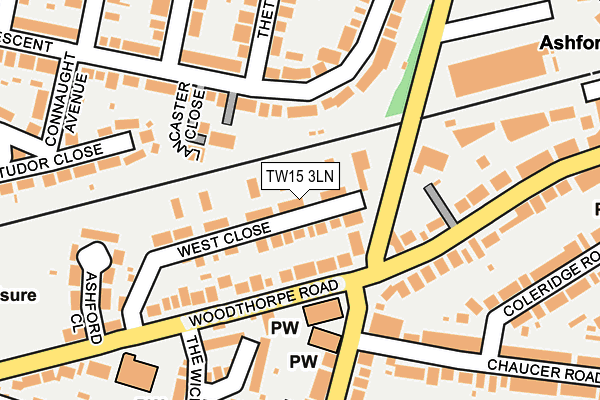 TW15 3LN map - OS OpenMap – Local (Ordnance Survey)
