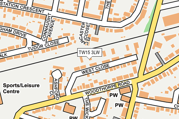 TW15 3LW map - OS OpenMap – Local (Ordnance Survey)