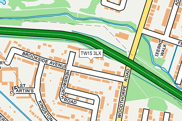 TW15 3LX map - OS OpenMap – Local (Ordnance Survey)