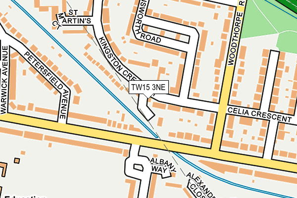 TW15 3NE map - OS OpenMap – Local (Ordnance Survey)