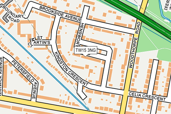 TW15 3NG map - OS OpenMap – Local (Ordnance Survey)
