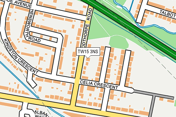 TW15 3NS map - OS OpenMap – Local (Ordnance Survey)