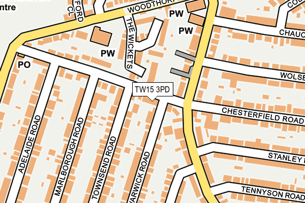 TW15 3PD map - OS OpenMap – Local (Ordnance Survey)