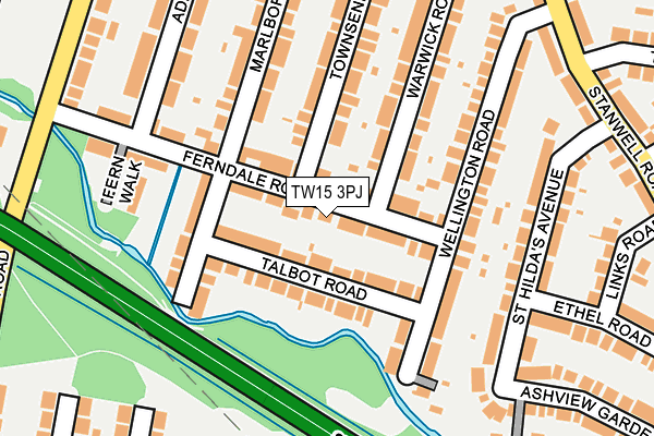 TW15 3PJ map - OS OpenMap – Local (Ordnance Survey)