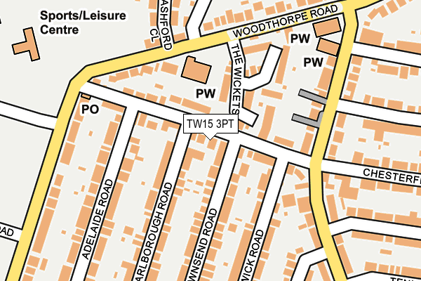 TW15 3PT map - OS OpenMap – Local (Ordnance Survey)