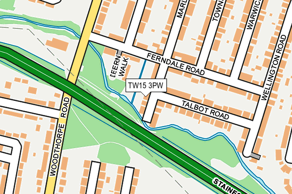 TW15 3PW map - OS OpenMap – Local (Ordnance Survey)