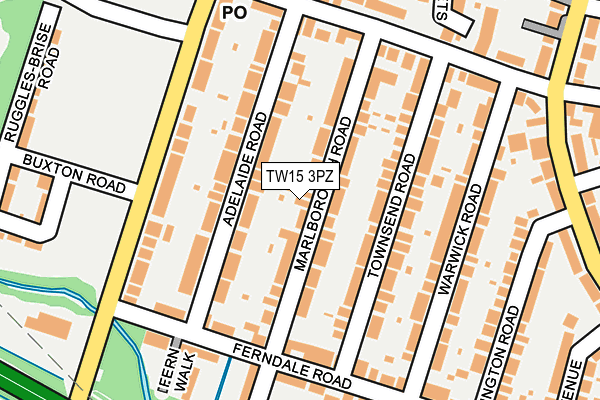 TW15 3PZ map - OS OpenMap – Local (Ordnance Survey)