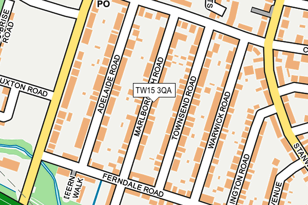 TW15 3QA map - OS OpenMap – Local (Ordnance Survey)