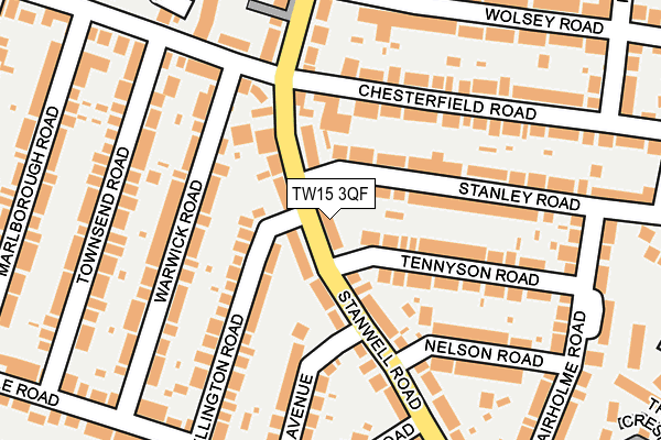 TW15 3QF map - OS OpenMap – Local (Ordnance Survey)