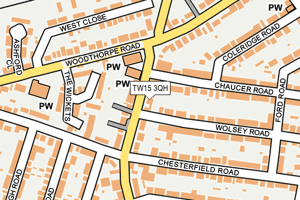 TW15 3QH map - OS OpenMap – Local (Ordnance Survey)