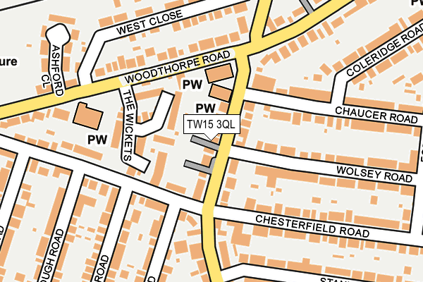 TW15 3QL map - OS OpenMap – Local (Ordnance Survey)