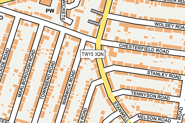 TW15 3QN map - OS OpenMap – Local (Ordnance Survey)