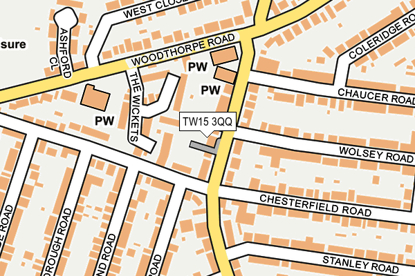 TW15 3QQ map - OS OpenMap – Local (Ordnance Survey)