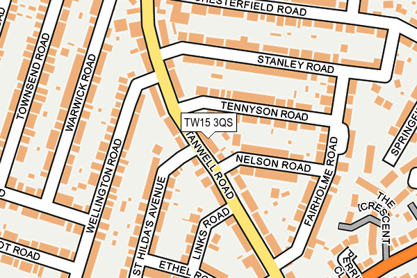 TW15 3QS map - OS OpenMap – Local (Ordnance Survey)